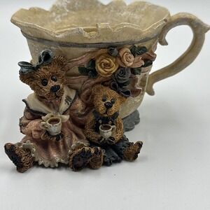 VTG 1997 Boyds Bears ~ Ms. Bruin and Bailey Tea Time Edition 22751 #14E/985 Cup